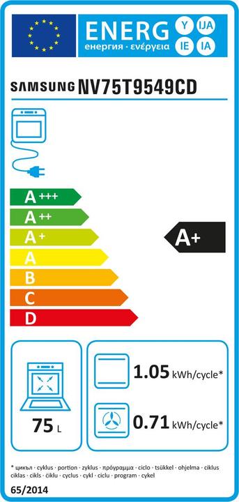 Energie-Label Samsung Ofen NV9000