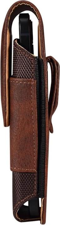 Actual product image Cover-Discount Nylon - Leather Belt Bag with Card Pocket brown / L