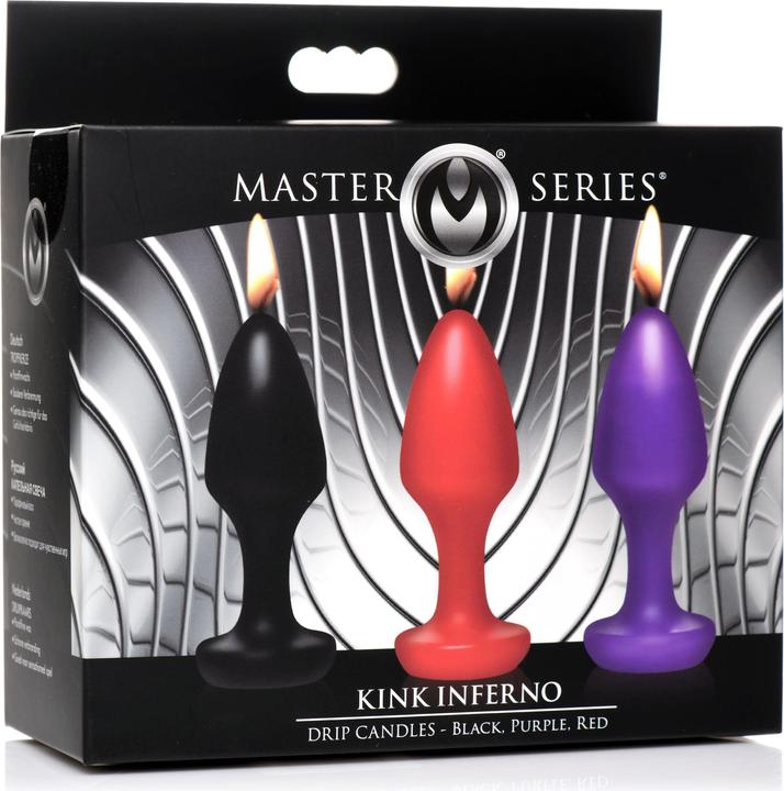 Actual product image Master Series Kink Inferno Butt Plug Drip Candles (Dice games)