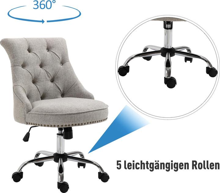Produktbild Homcom Polsterstuhl mit Chesterfield-Lehne