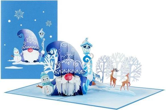Image du produit MU Classic Carte de Noël 3D pop-up Saluts Series - Gnome (1 pcs)