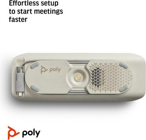 Produktbild Poly HP Sync 40-M Microsoft Teams-zertifizierte USB-A USB-C Freisprecheinrichtung, PC, Silber, 1,05