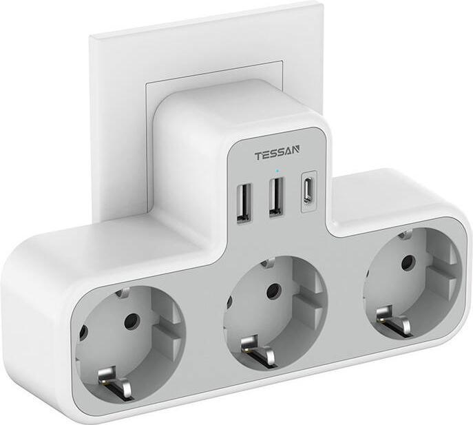 Productafbeelding Tessan Wandsteckdose (USB-A, USB-C, 6 x)
