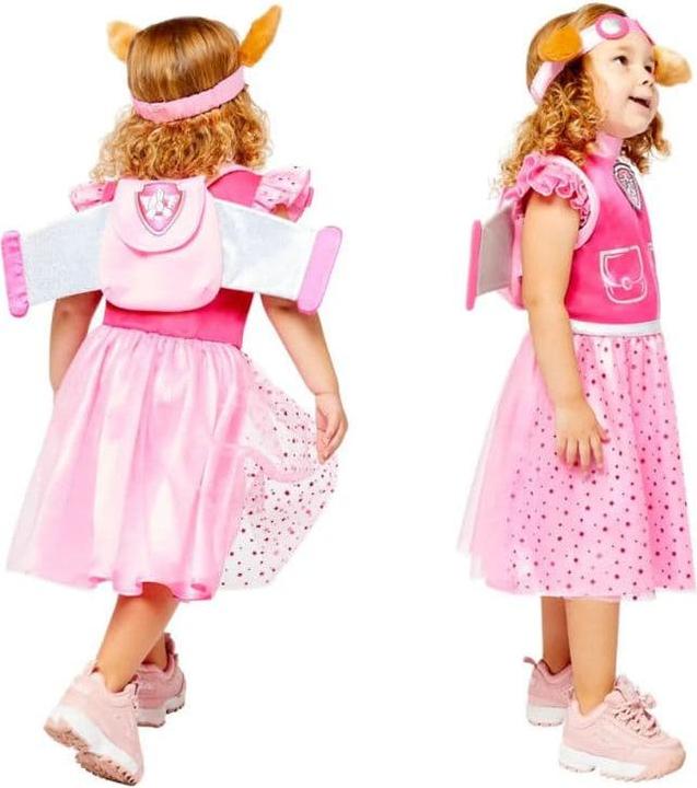Produktbild Amscan Kinderkostüm Skye aus Paw Patrol, Kleid, Kopfbedeckung, Flügel-Rucksack, Serie, Helfer auf (110)