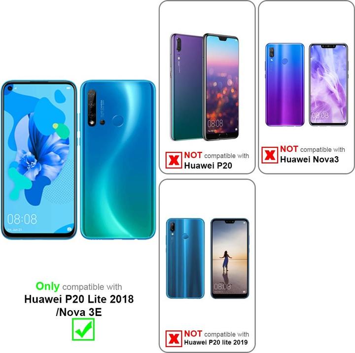 Image du produit Cadorabo Coque pour Huawei P20 LITE 2018 / NOVA 3E universel avec Clip (Huawei P20 Lite, Huawei Nova 3E)