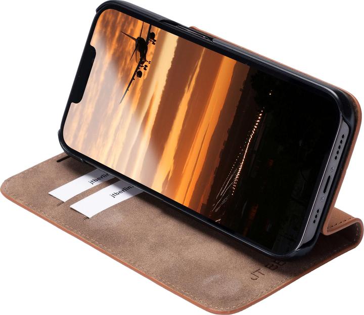 Produktbild JT Berlin Echtleder BookCase Tegel (Apple iPhone 16 Plus)