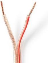 Produktbild Nedis Lautsprecherkabel | 2x 2.50 mm² | Kupfer | 25.0 m | rund | PVC | Transparent | Rolle (25 m, 2.50 mm²)