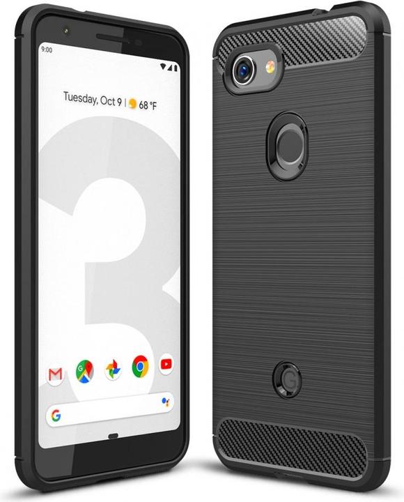Produktbild Screenguard Google Pixel 3a Hülle Carbon Brushed Soft TPU (Google Pixel 3a)