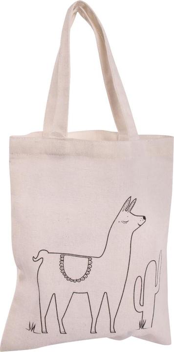 Rayher Stofftasche "Lama", 20 x 25 cm, Natur