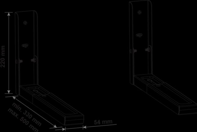 Actual product image Schwaiger Foldable device wall holder for floor standing devices (35 kg)