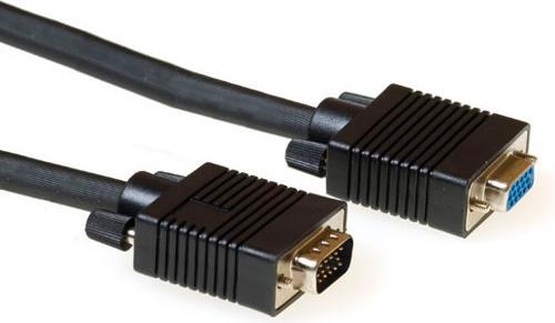 Produktbild VGA extension cable male-female black 10 m 10m VGA (D-Sub) VGA (D-Sub) Schwarz VGA-Kabel (10 m, VGA)