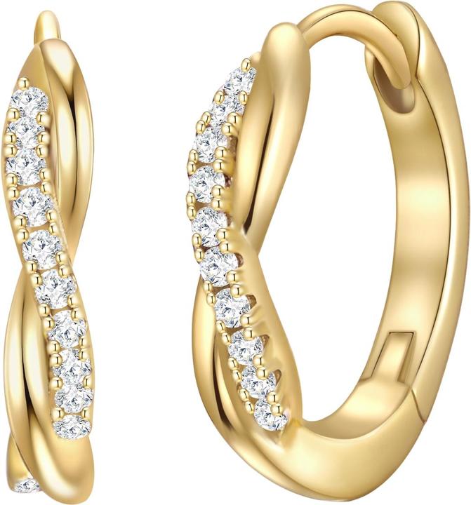 Rafaela Donata Damen Sterling Silber Zirkonia gelbgold - 30354 (Sterling Silber)