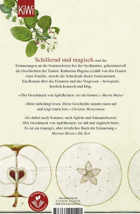 Produktbild Der Geschmack von Apfelkernen (Deutsch, Katharina Hagena, 2009)