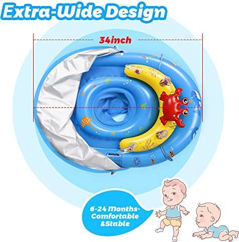 Image du produit Activity Board Bouée bébé avec pare-soleil UPF50+ et jouets