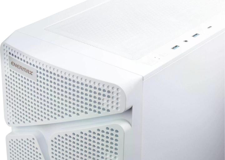 Actual product image Enermax MarbleShell MS21 ARGB (white, tempered glass) (mATX, Mini-ITX)