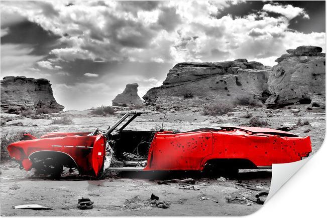 Produktbild Trenddeko Roter Cadillac (100 x 70 cm)