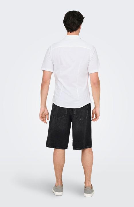 Produktbild Only & Sons Onsrobin Button Under Ss Stretch Shirt (L)