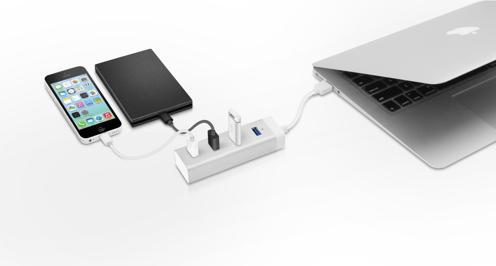 Produktbild Macally U3HUBA (USB-A, 4 Ports)
