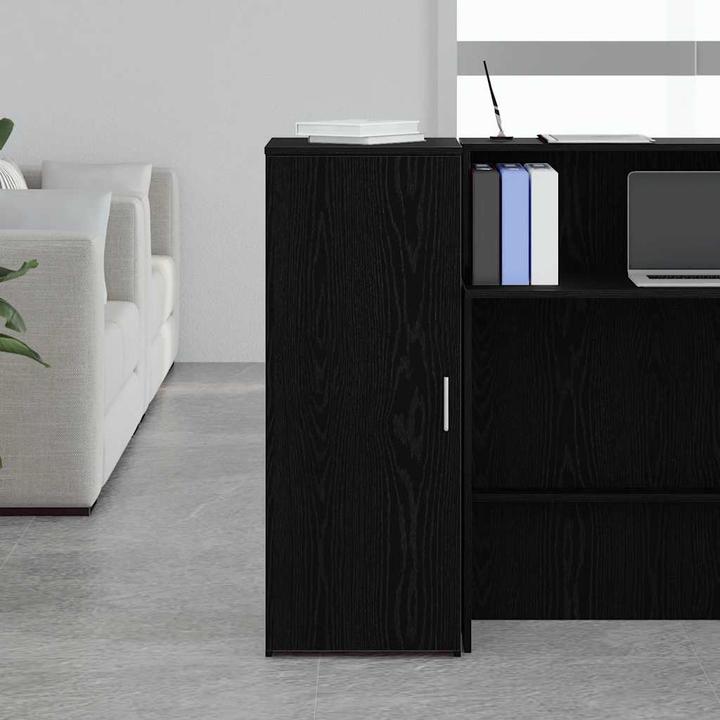 Image du produit VidaXL Armoire de stockage noire 40x45x103,5 cm Armoire en bois composite Armoire de classement