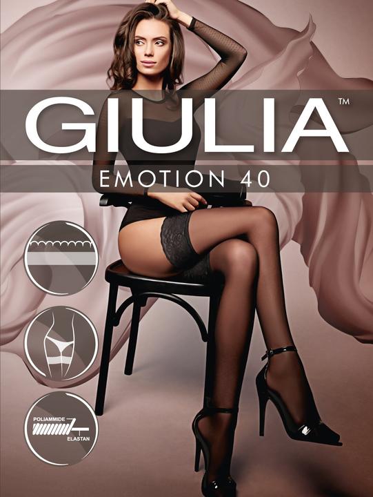 Immagine prodotto Giulia Emotion 40 Calze autoreggenti, colore nero, taglia 42-46 (40 DEN, 42 - 46)