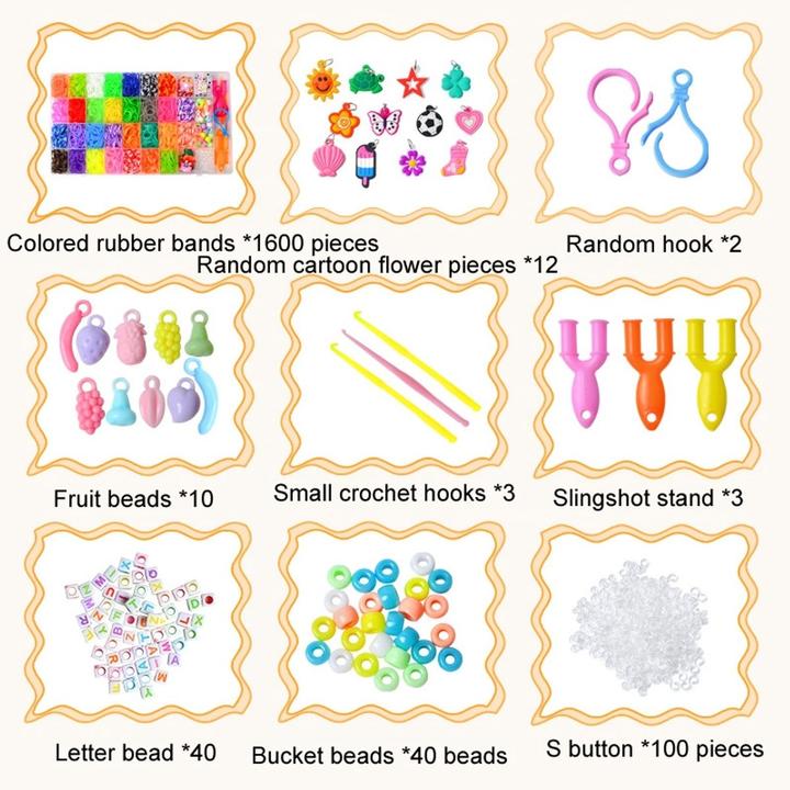 Actual product image König Design DIY rubber bands set Loom bands Friendship bracelet make your own bracelets