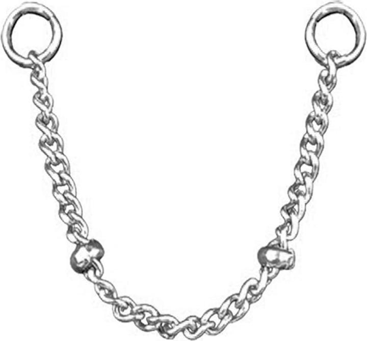 Star Piercing Verbindungskette Basic zwei Ringe silber (Chirurgenstahl 316L, ohne Messing)