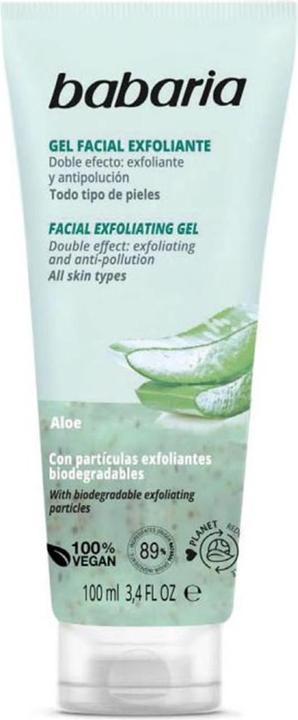 Immagine prodotto Babaria Aloe Vera Gel Esfoliante Viso - Gel esfoliante per tutti i tipi di pelle - 100ml (Gel, 100 ml)
