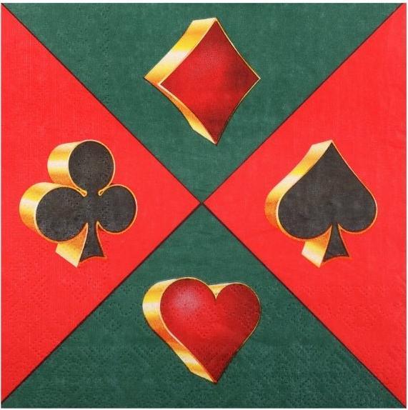 Actual product image Santex Casino Karten - Party Papier Servietten