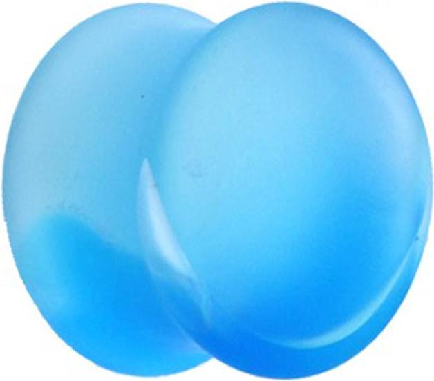 Produktbild Star Piercing Flared Plug matt blau aus Glas (ohne Messing, Glas)