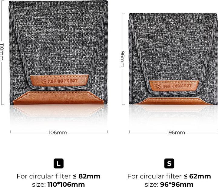 Immagine prodotto K&F Concept Custodia per set di filtri 67-82 mm (Sacchetto filtro, 82 mm)
