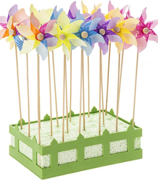 Produktbild Glorex Windrad 9x28cm farbig sort.