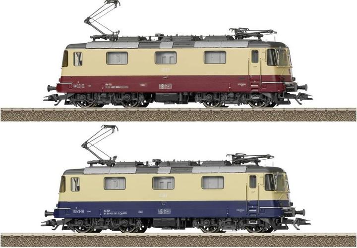 Actual product image Trix H0 T25100 Electric Locomotive Double Pack Re 421 (Track VI)