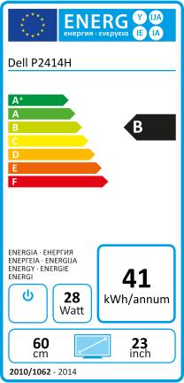 Energie-Label Dell Professional P2414H (1920 x 1080 Pixel, 23.80")