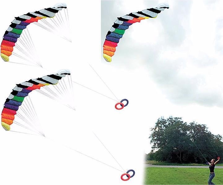 Produktbild Infactory 2er-Set XXL-Lenkdrachen "Speed" mit 2 Meter Spannweite & 30 m Schnur