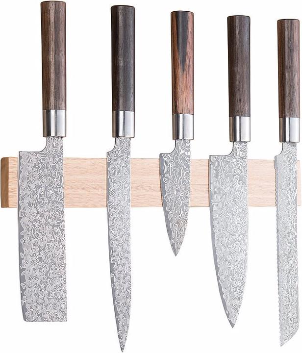 Produktbild Rosenstein & Söhne Durchgehende Magnet-Messerleiste aus echtem Eichen-Holz, massiv, 36 cm