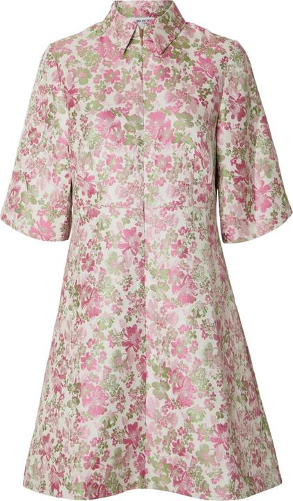 Selected Femme Geblümtes Jacquard Minikleid