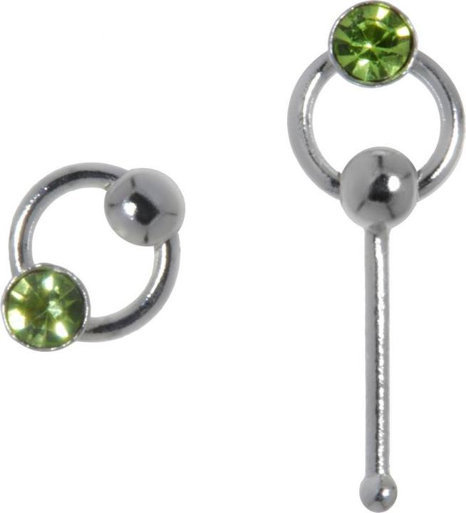 Bijouteria Nasenpiercing (Silber 925, Kristall)