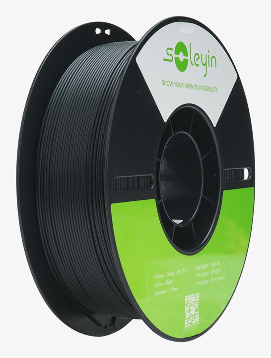 Image du produit Creality Filament Soleyin Ultra-PLA Schwarz 1.75 mm 1.29 kg (PLA, 1.75 mm, 1290 g, Noir)
