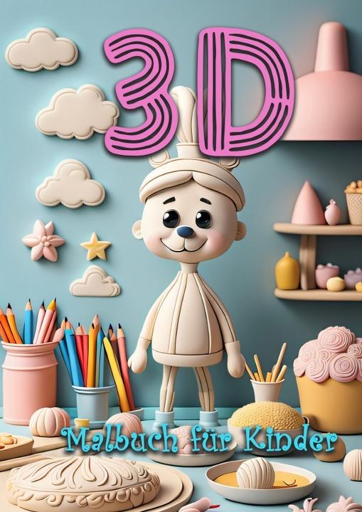 Image du produit Graphique:Livre de coloriage 3D pour les enfants à partir de 4 ans