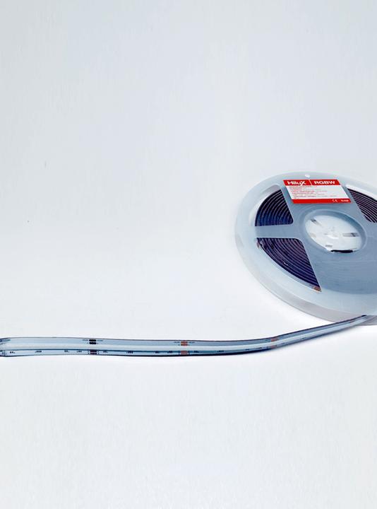Actual product image HiluX RGBW COB LED Strips - 24V - 16W - 620lm/m - RGB+2700K - CRI90+ - 5m - IP20 (RGB, 500 cm, Indoor)