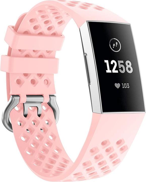Cover-Discount Fitbit Charge - Silikon Sportarmband gelöchert rosa (Silikon)