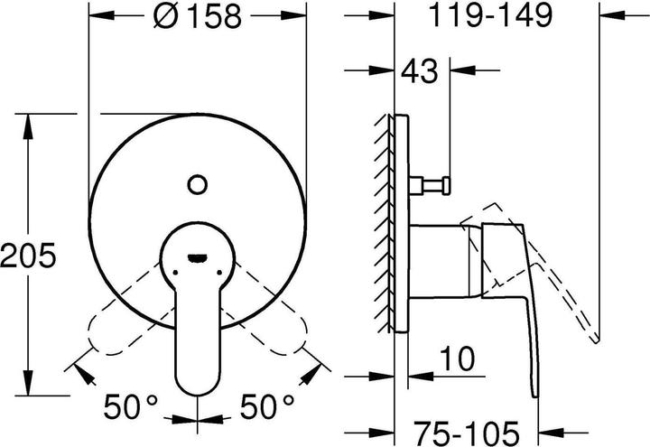 Actual product image Grohe Eurostyle Cosmopolitan single-lever bath mixer