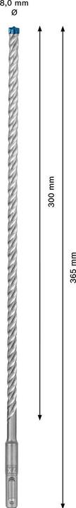Productafbeelding Bosch Professional Zubehör Hamerboor EXPERT SDS plus 7X 1 stuk 8,00 mm totale lengte 365 Plus st. (8 millimeter)