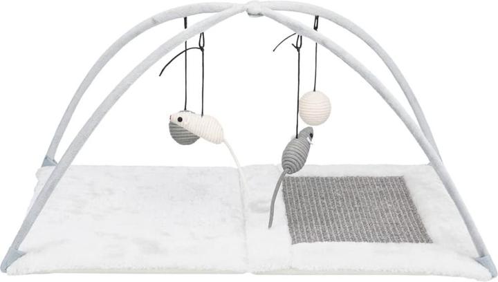 Produktbild Trixie Kratzmatte mit Spielzeugen am Band (42 cm, Beige)