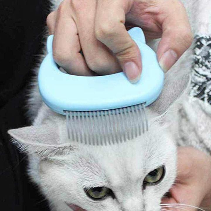 Produktbild JTI Haustierkamm mit Katzendesign - Blau (Katze)