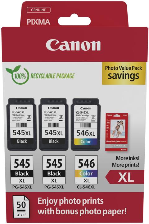 Produktbild Canon PG-545XLx2/CL-546XL (M, BK, Y, C)