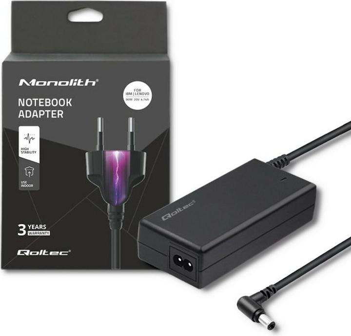 Produktbild Qoltec 50099.90W - Notebook - Indoor - 100-240 V - 50/60 Hz - 90 W - 20 V (90 W)