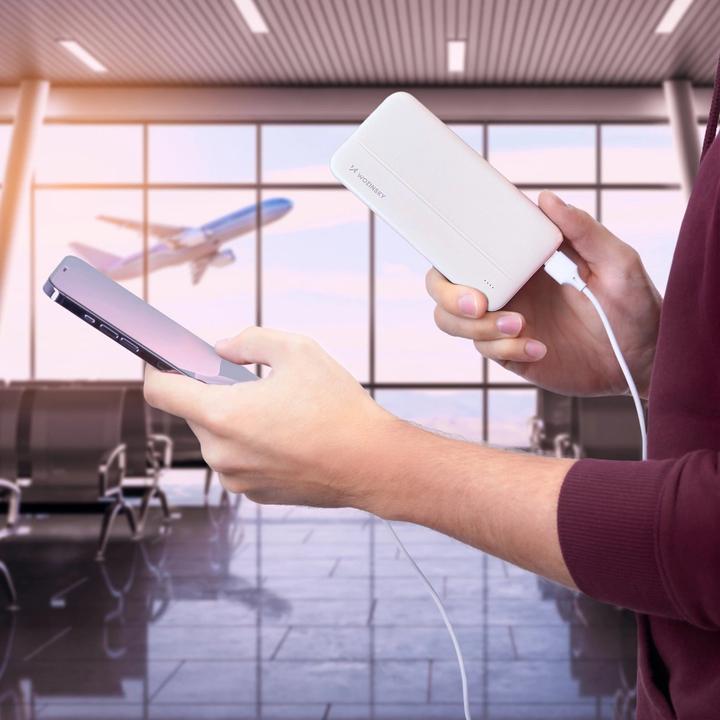 Actual product image Wozinsky powerbank Li-Po 10000mAh 2 x USB white (WPBWE1) (10000 mAh, 10 W, 10 Wh)