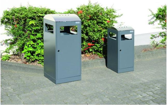 Actual product image Waste collector with ashtray, capacity 90 l, charcoal. (90 l)