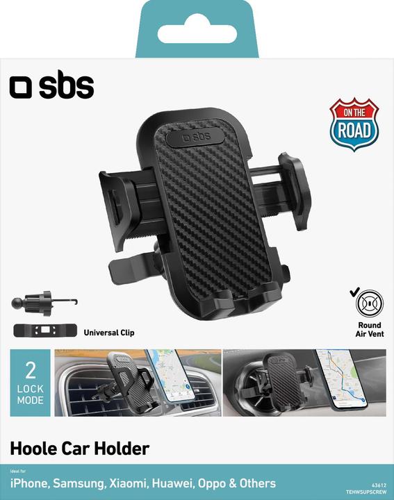 Produktbild SBS Autohalterung mit Schraubklemme Der perfekte Autohalter auch für runde Lüftungsschlitze